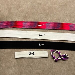 Nike and Under Armour Headbands Bundle